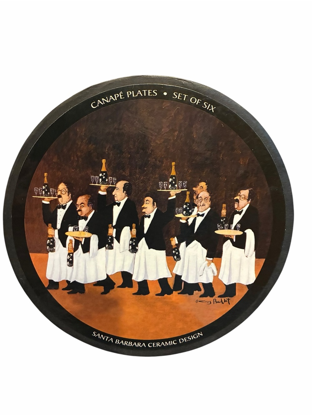 Set of 6 Guy Buffet Williams Sonoma Appetizer Plates 6" discontinued Waiters